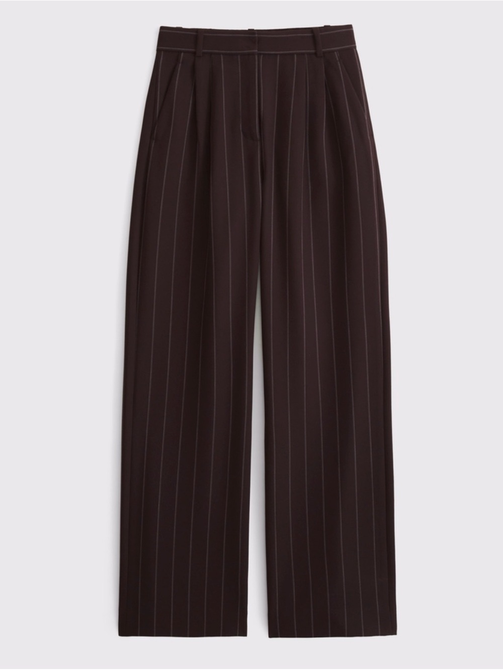 Abercrombie & Fitch Brown Pinstripe Trousers